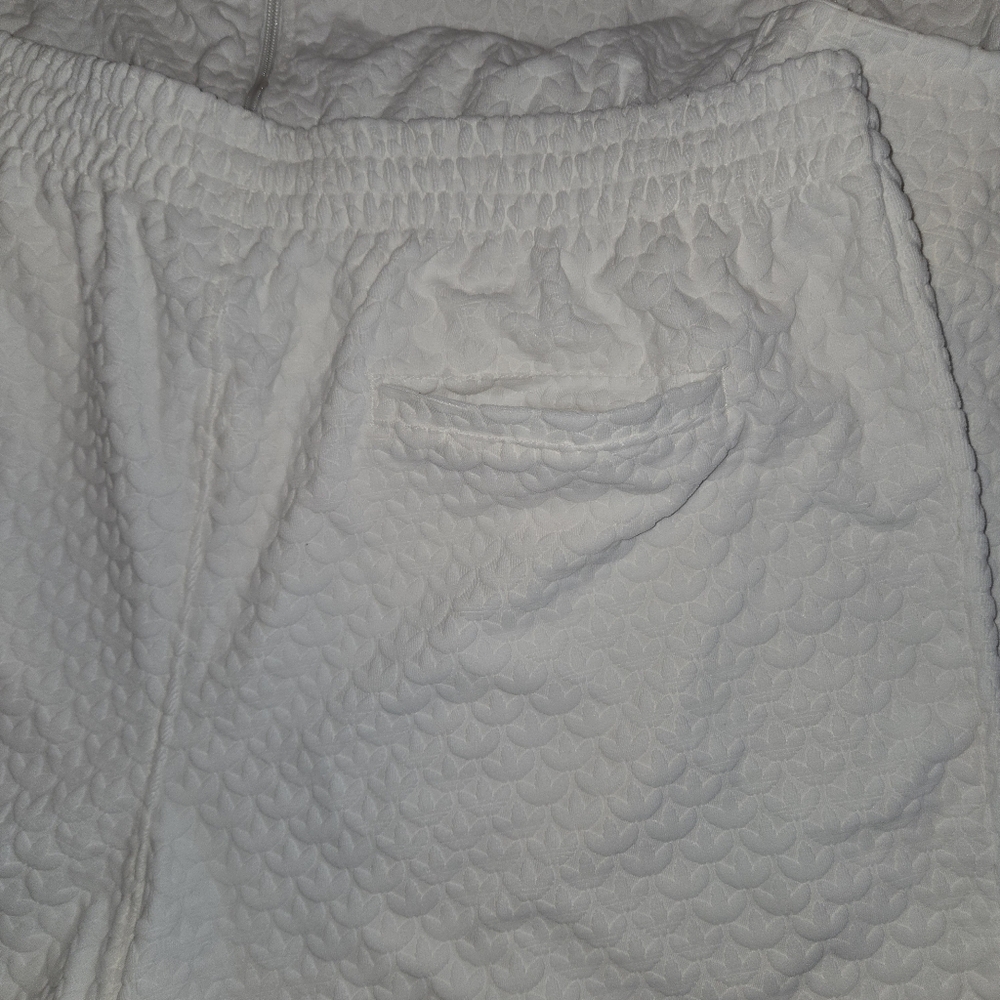 Mens Adidas Textured Monogram Tracksuit White/Blue XL/ Forum Sneaker Combo Sz 12 - Picture 7 of 17